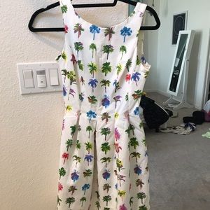 Zara size 2 dress palm trees